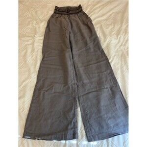 Rewash Wide-Leg Pants in Charcoal Gray